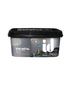 VERNICE METALLICA LAVABILE  "PURE PLATINE" COLORE PLATINO- 2 LT